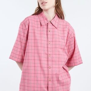 Acne Studios Pink Plaid Button-Up Shirt